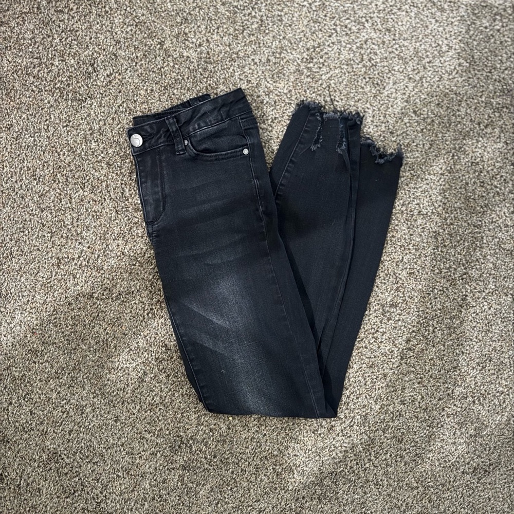 Joe's Jeans Black Distressed Skinny Jeans
